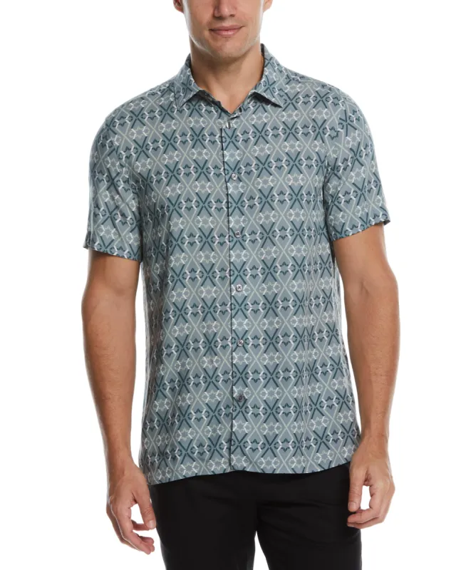 Geo Print Soft Camp Shirt sold by Perry Ellis