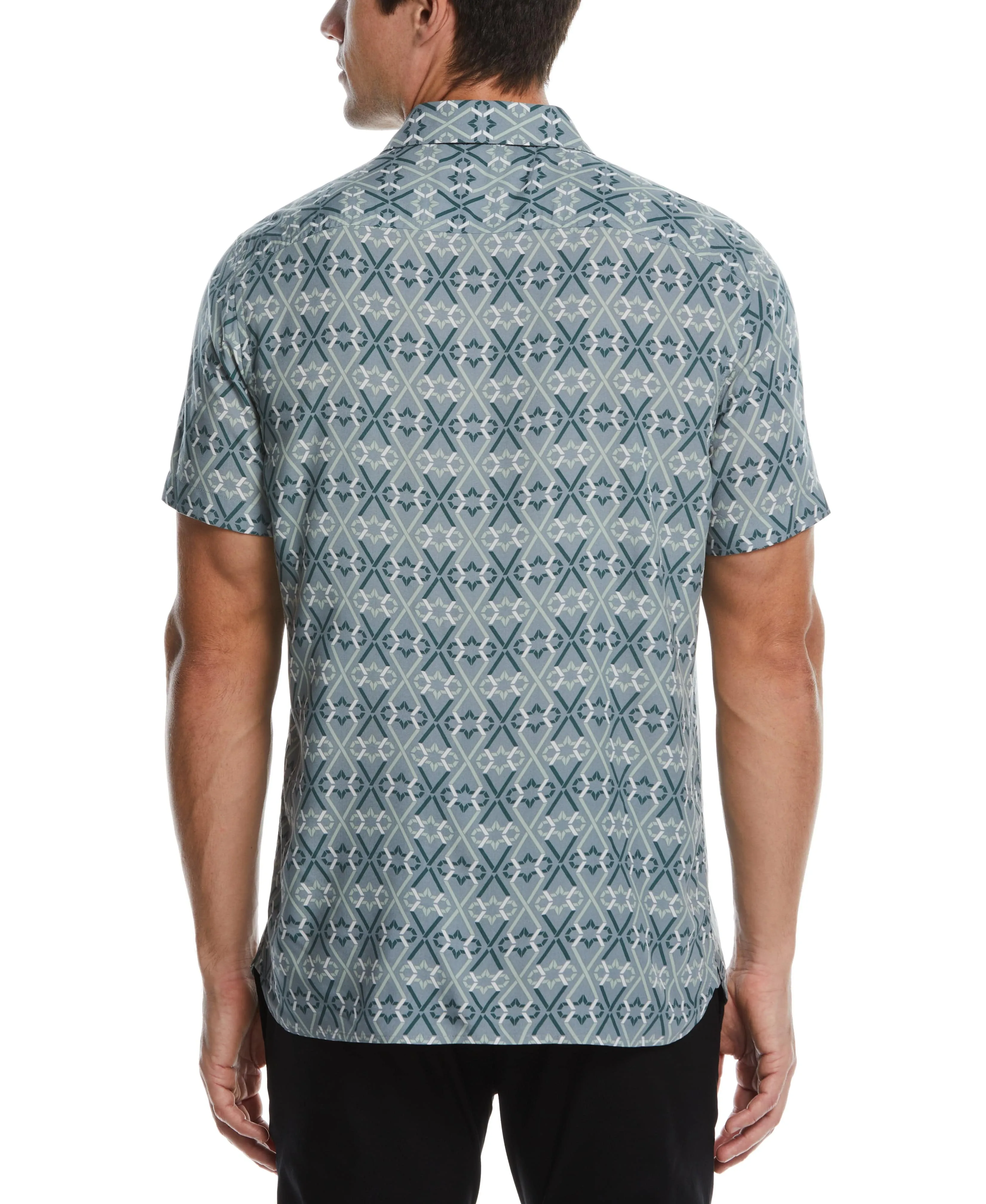 Geo Print Soft Camp Shirt sold by Perry Ellis product image thumbnail 2
