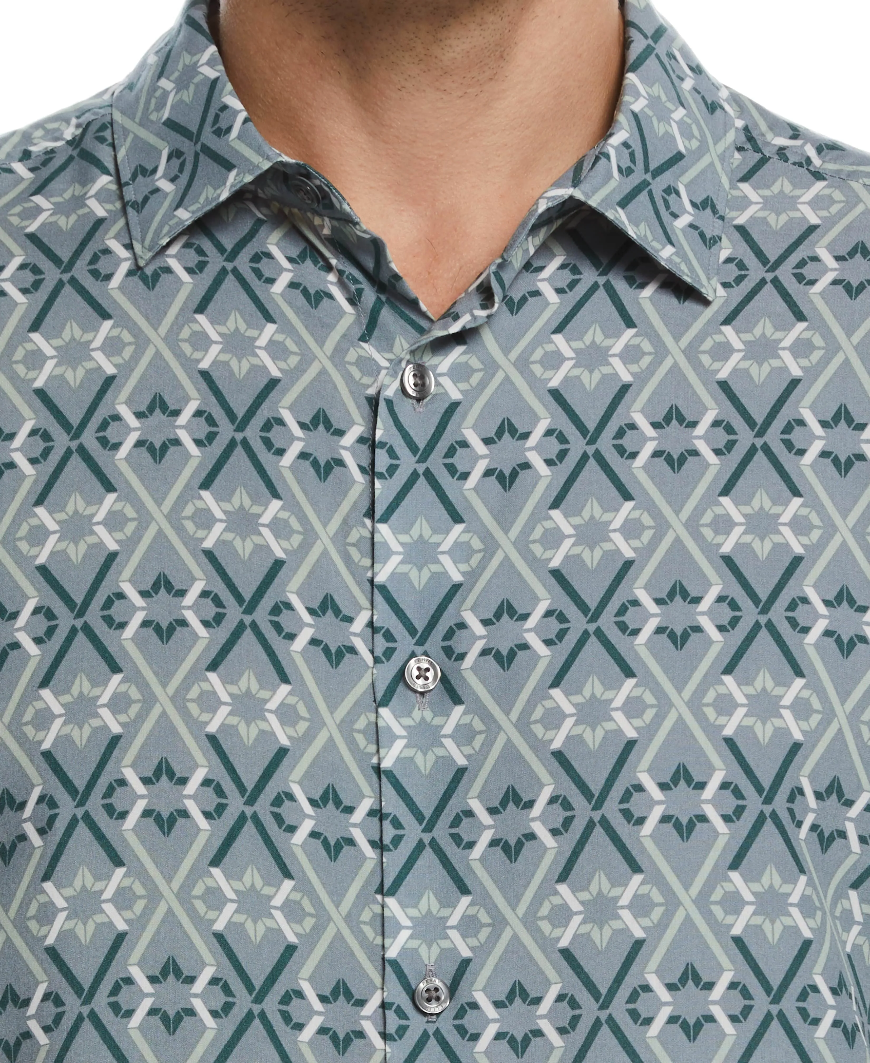 Geo Print Soft Camp Shirt sold by Perry Ellis product image thumbnail 3