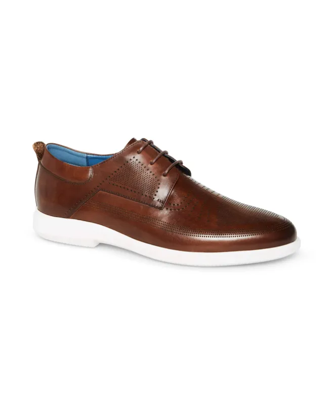 Laser Perforated Leather Oxford sold by Perry Ellis