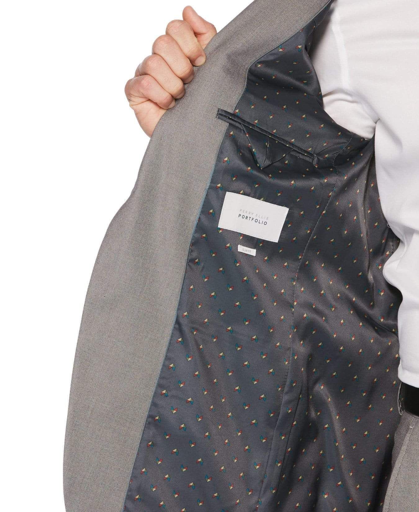 2 Piece Solid Gray Suit sold by Perry Ellis product image thumbnail 6