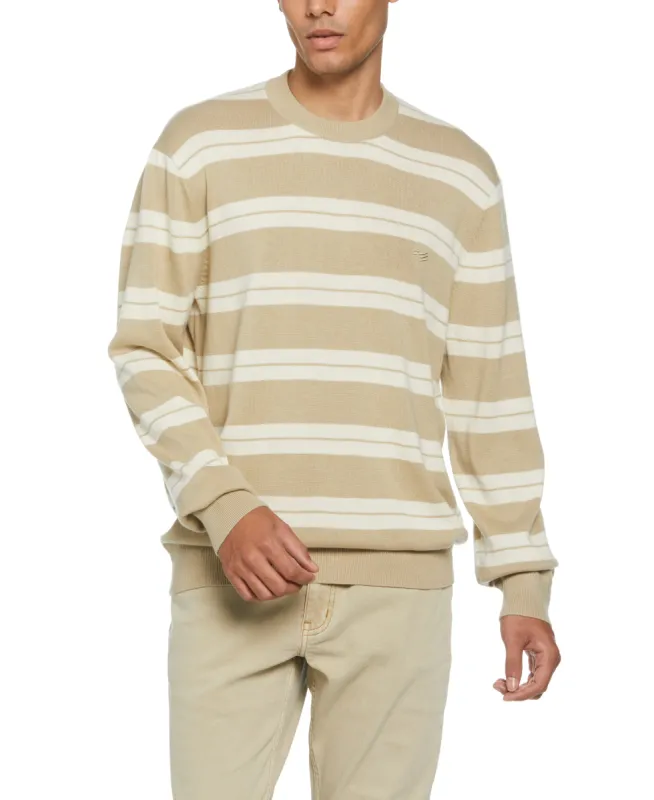 Logo Stripe Crew Sweater sold by Perry Ellis