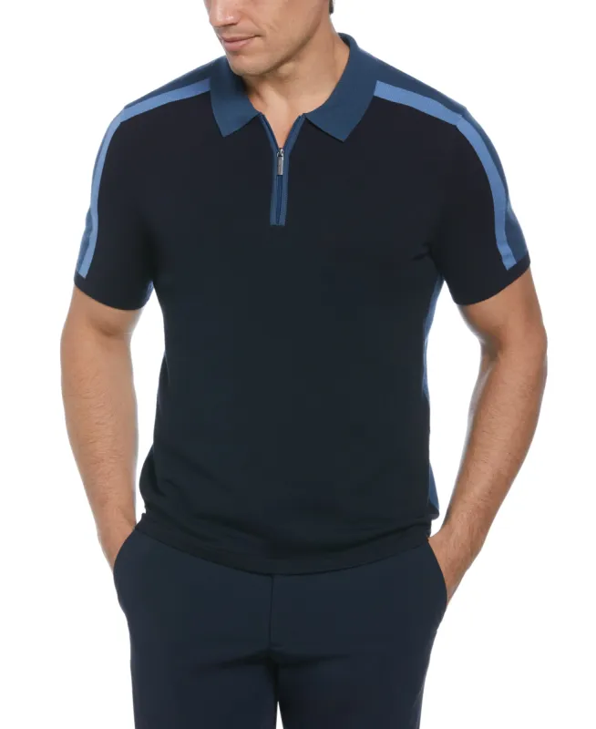 Tech Knit Color Block Polo sold by Perry Ellis