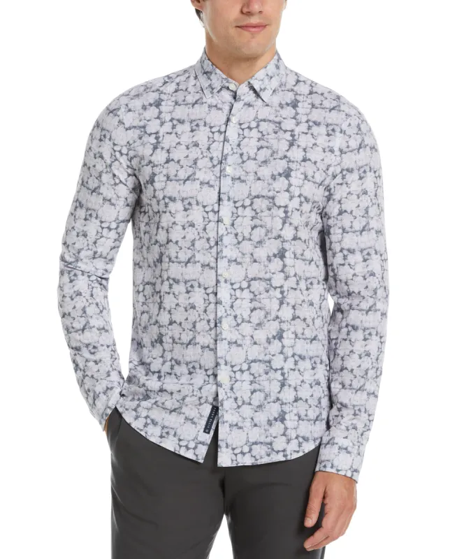 Total Stretch Slim Fit Abstract Floral Print Shirt sold by Perry Ellis