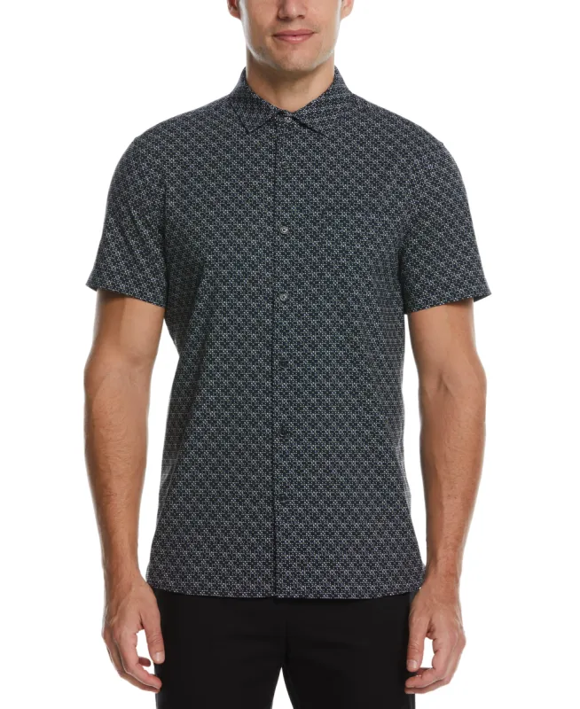 Total Stretch Micro Motif Print Shirt sold by Perry Ellis