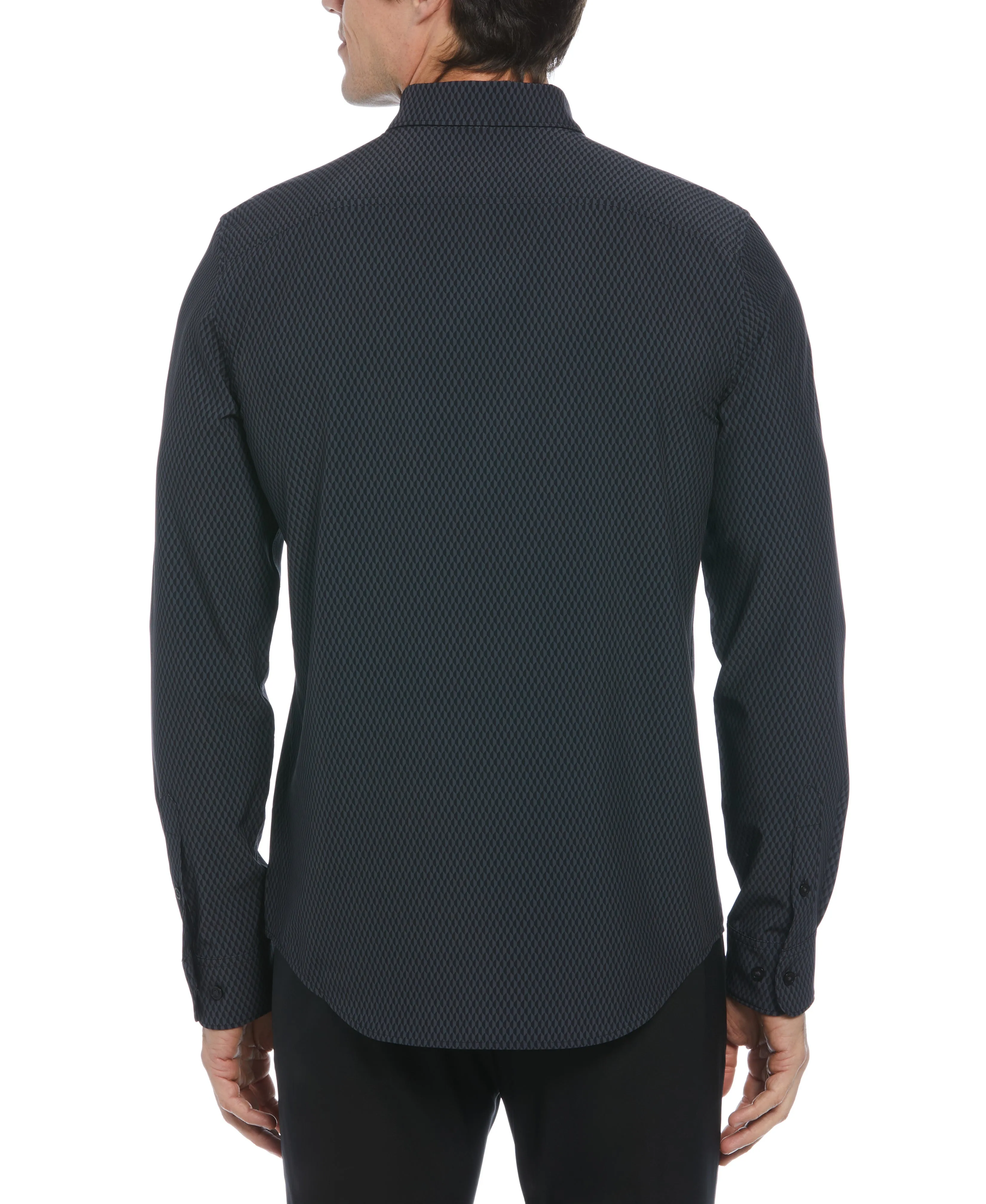 Untucked Total Stretch Hex Geo Print Shirt sold by Perry Ellis product image thumbnail 2
