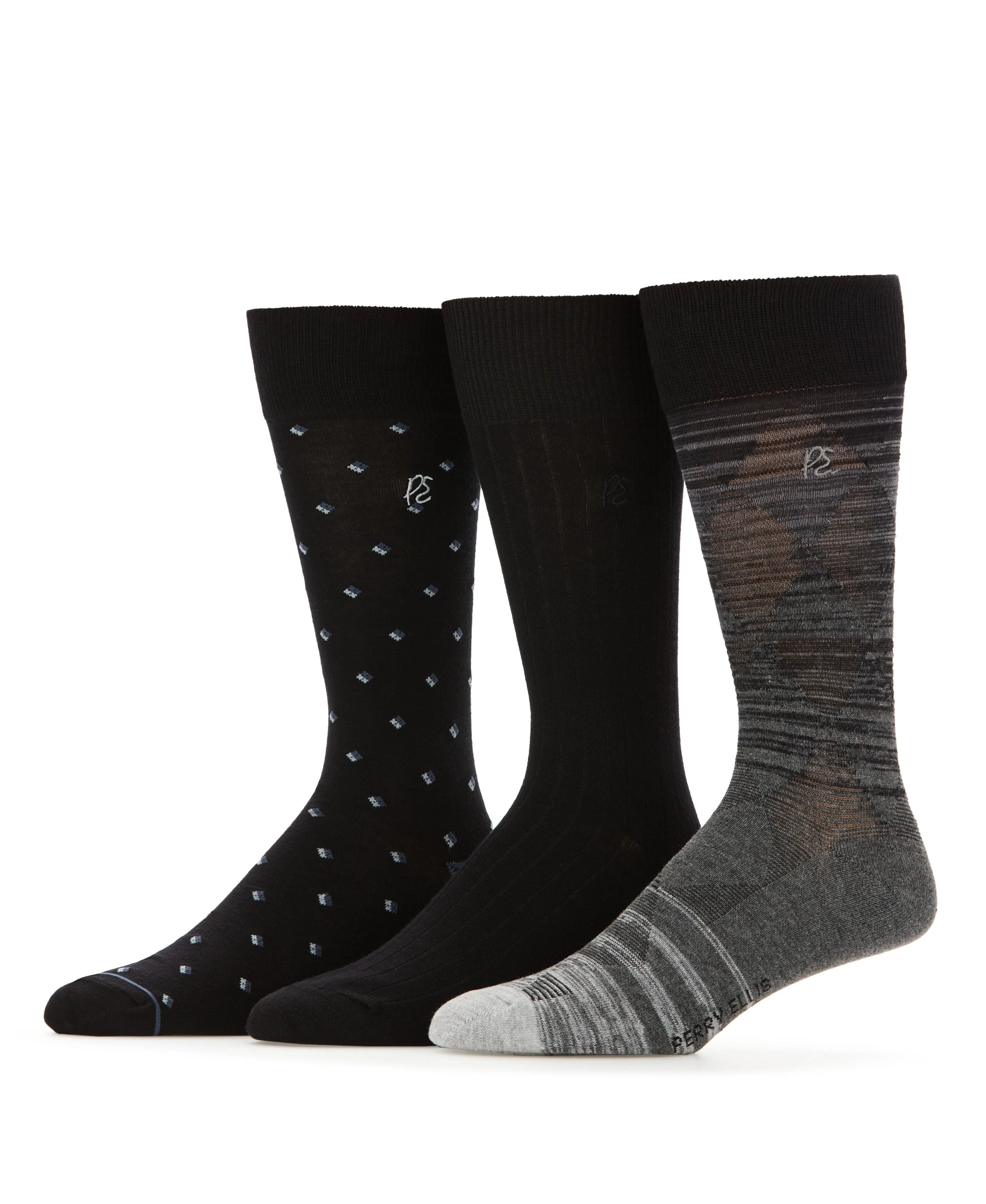 3-Pack Bamboo Patterned Socks sold by Perry Ellis