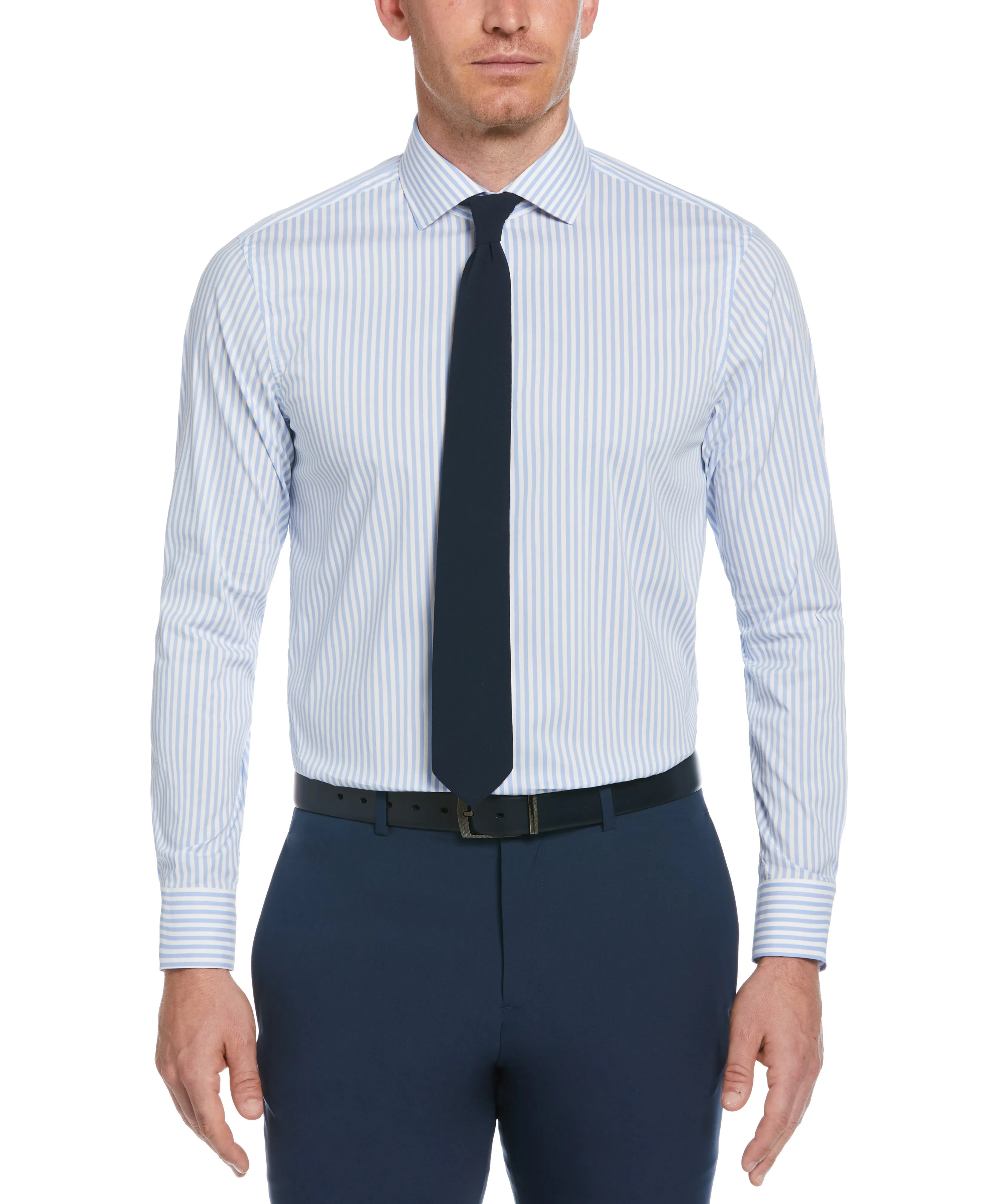 Slim Fit Striped Print Dress Shirt sold by Perry Ellis