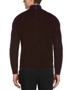 Textured Merino Wool Blend Quarter Zip Sweater sold by Perry Ellis
