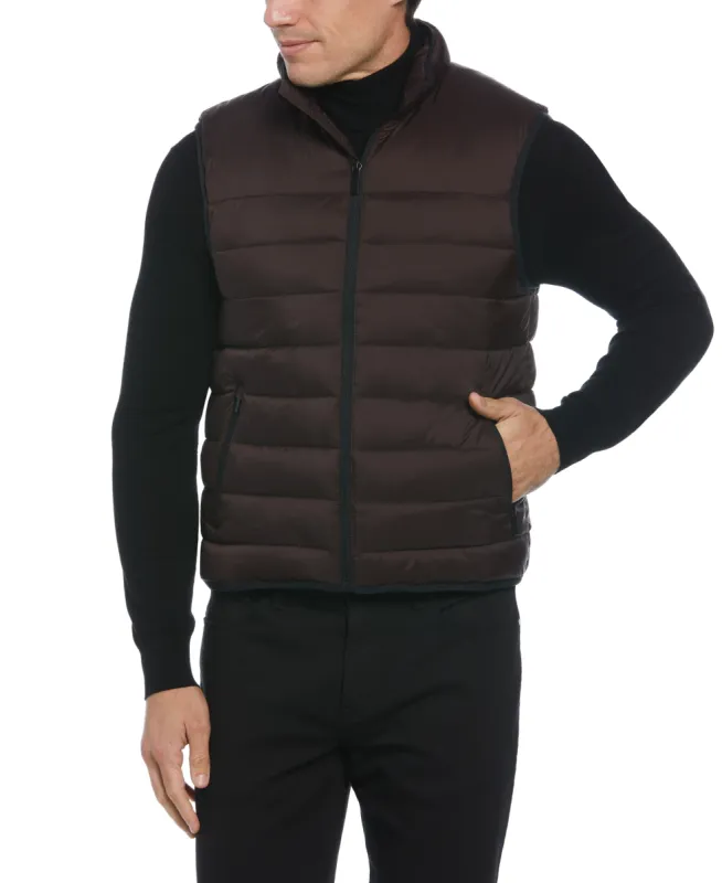 Lightweight Puffer Vest - Brown sold by Perry Ellis