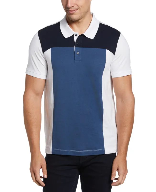 Pima Cotton Blend Color Block Polo sold by Perry Ellis