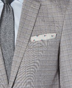2 Piece Silver Check Suit sold by Perry Ellis