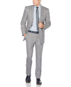 2 Piece Silver Check Suit sold by Perry Ellis