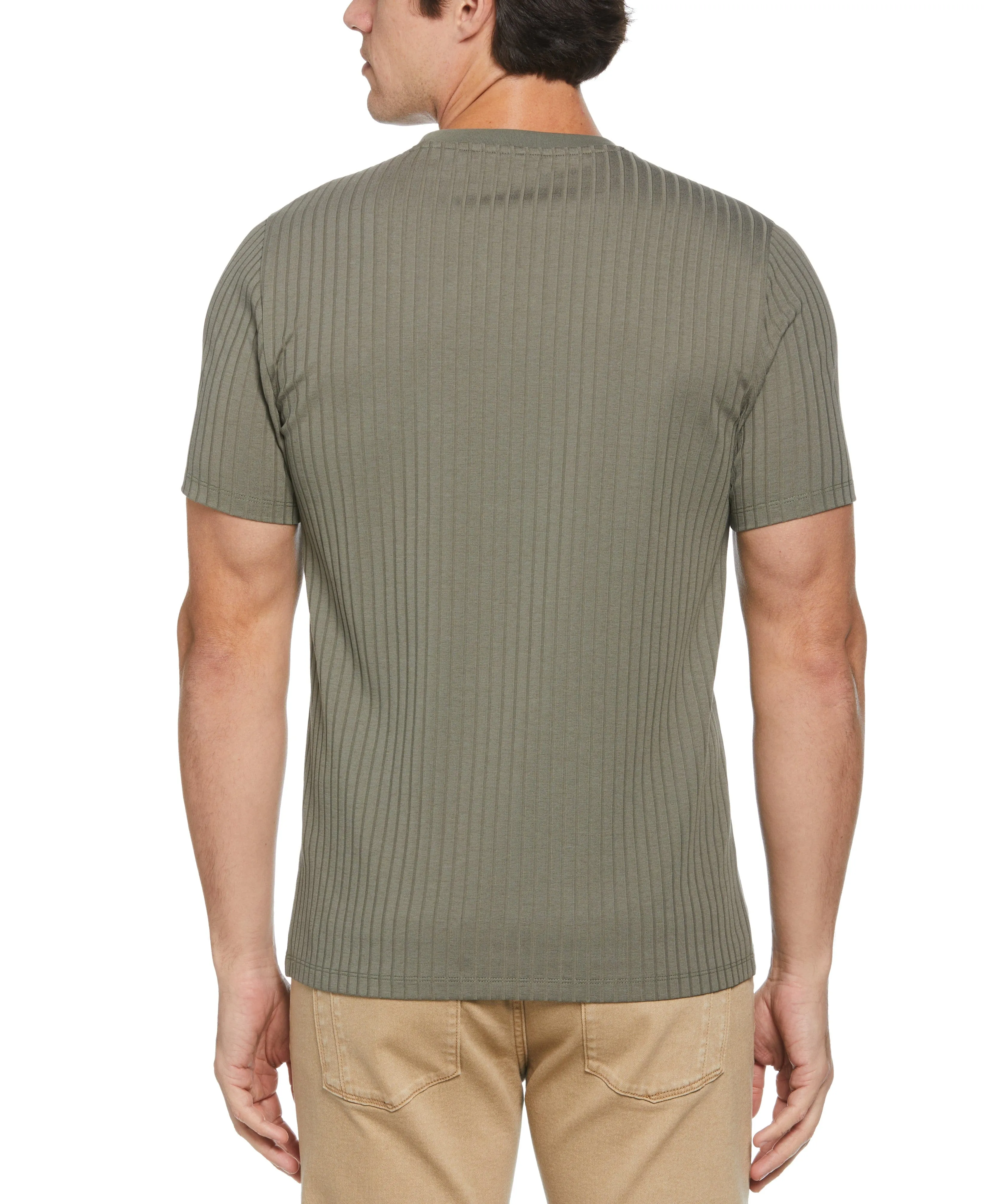 Ribbed Crew Neck Tee sold by Perry Ellis product image thumbnail 2
