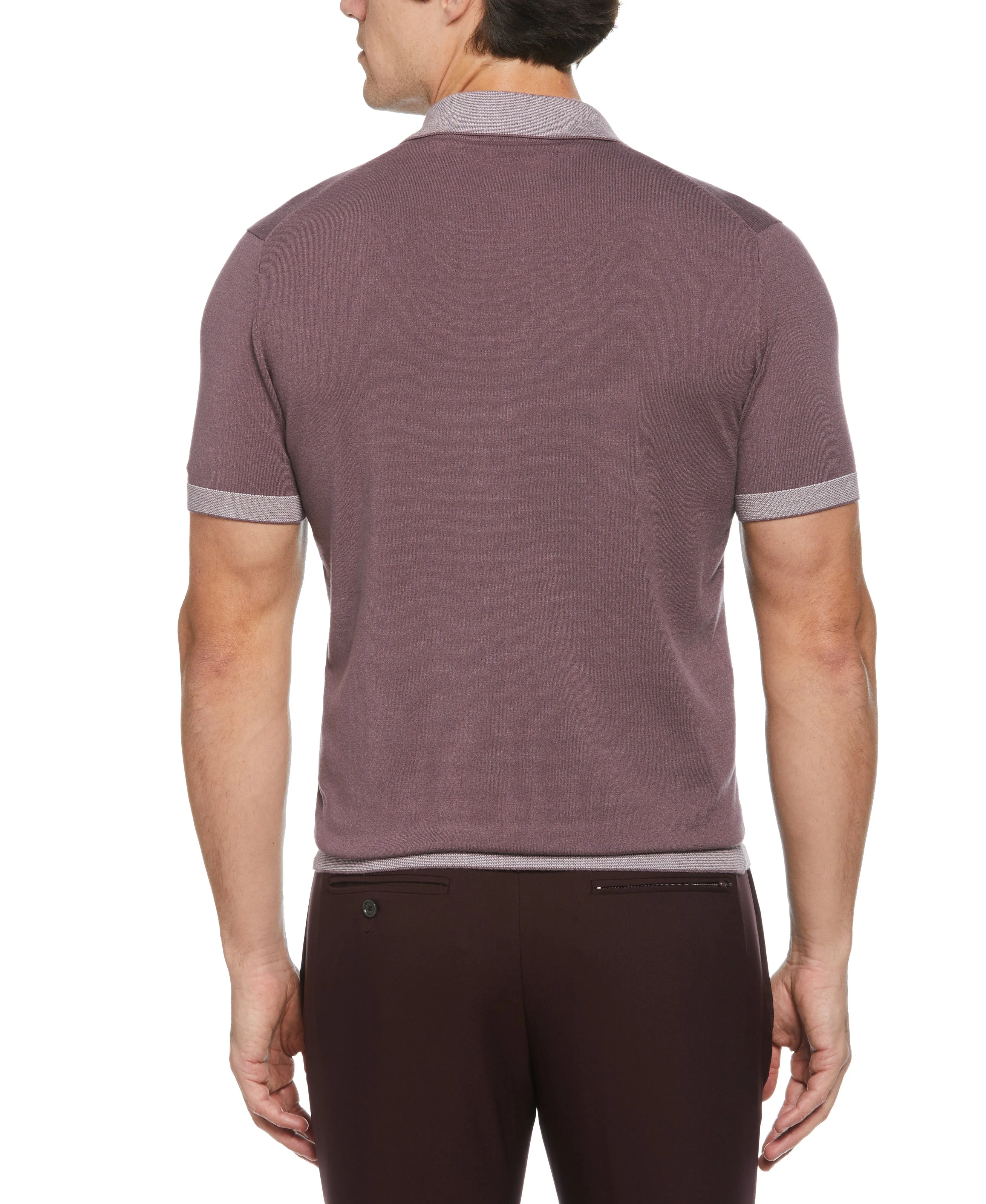 Tech Knit Contrast Sweater Polo sold by Perry Ellis product image thumbnail 2