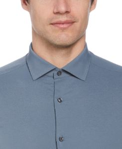 Stormy Grey Solid Performance Dress Shirt sold by Perry Ellis