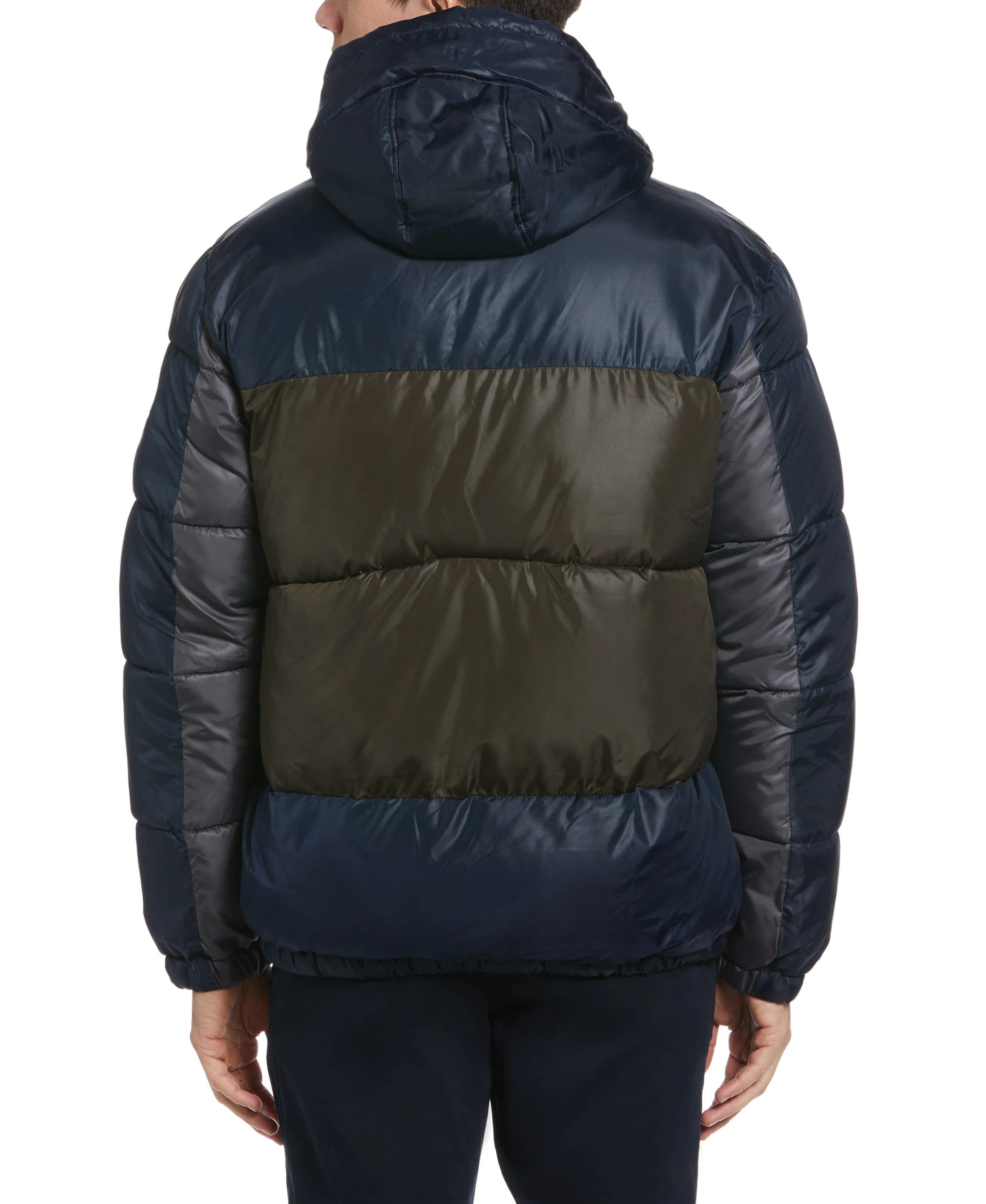 Colorblock Hooded Puffer Jacket sold by Perry Ellis product image thumbnail 2