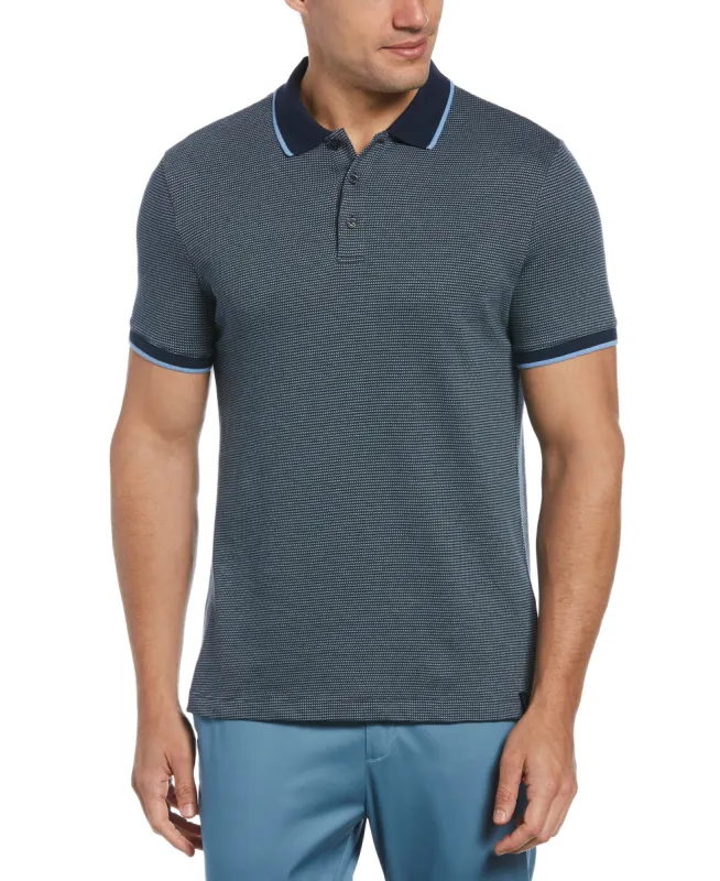 Tri-Color Jacquard Polo sold by Perry Ellis