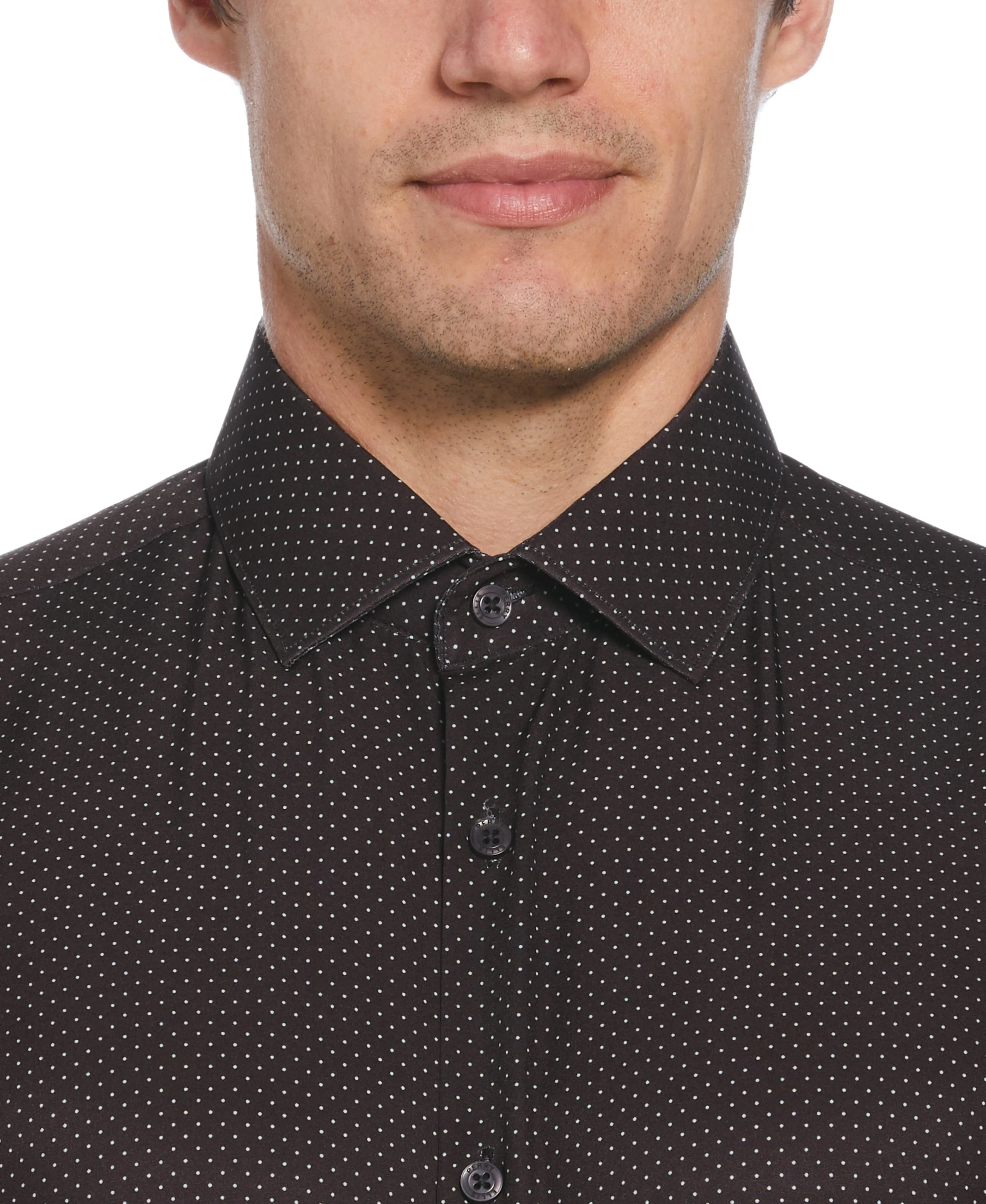 Slim Fit Total Stretch Dot Dress Shirt sold by Perry Ellis product image thumbnail 3