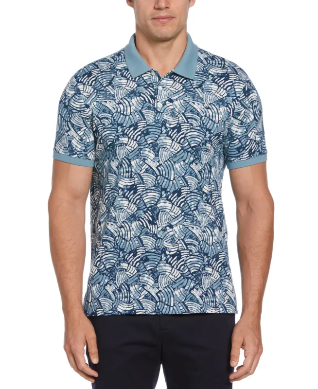 Tua X Perry Ellis Collaboration Allover Print Cotton Polo sold by Perry Ellis