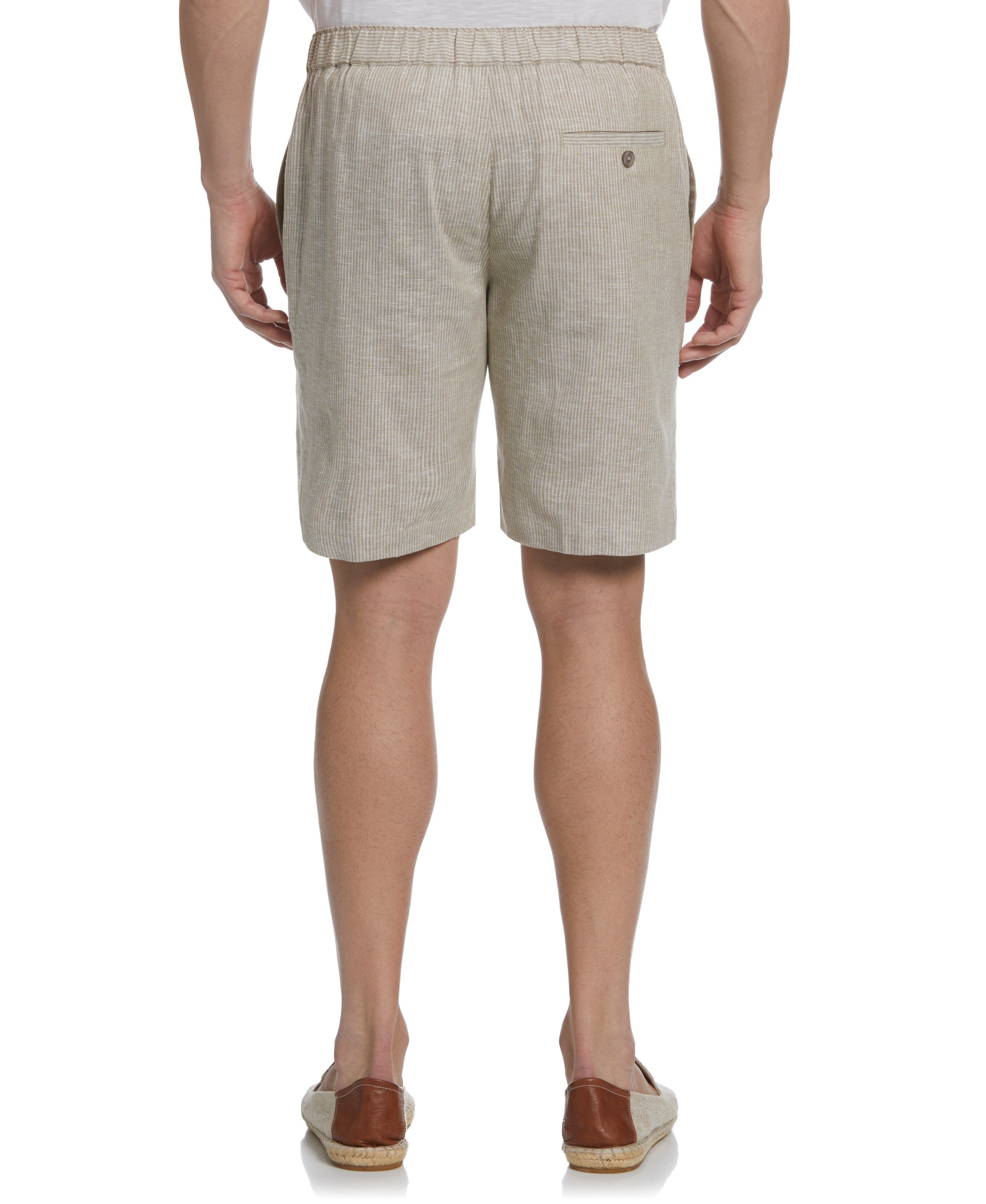 Cubavera™ Linen Blend Mini Stripe Drawstring Short sold by Perry Ellis product image thumbnail 2
