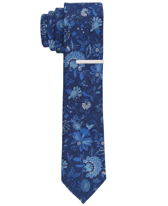 Garnet Floral Slim Tie sold by Perry Ellis