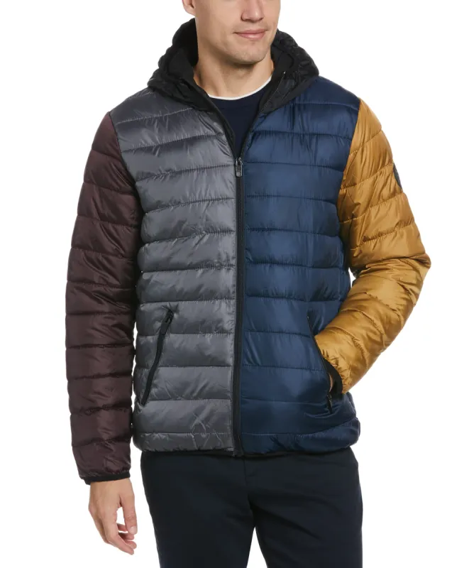 Colorblock Hooded Packable Jacket sold by Perry Ellis