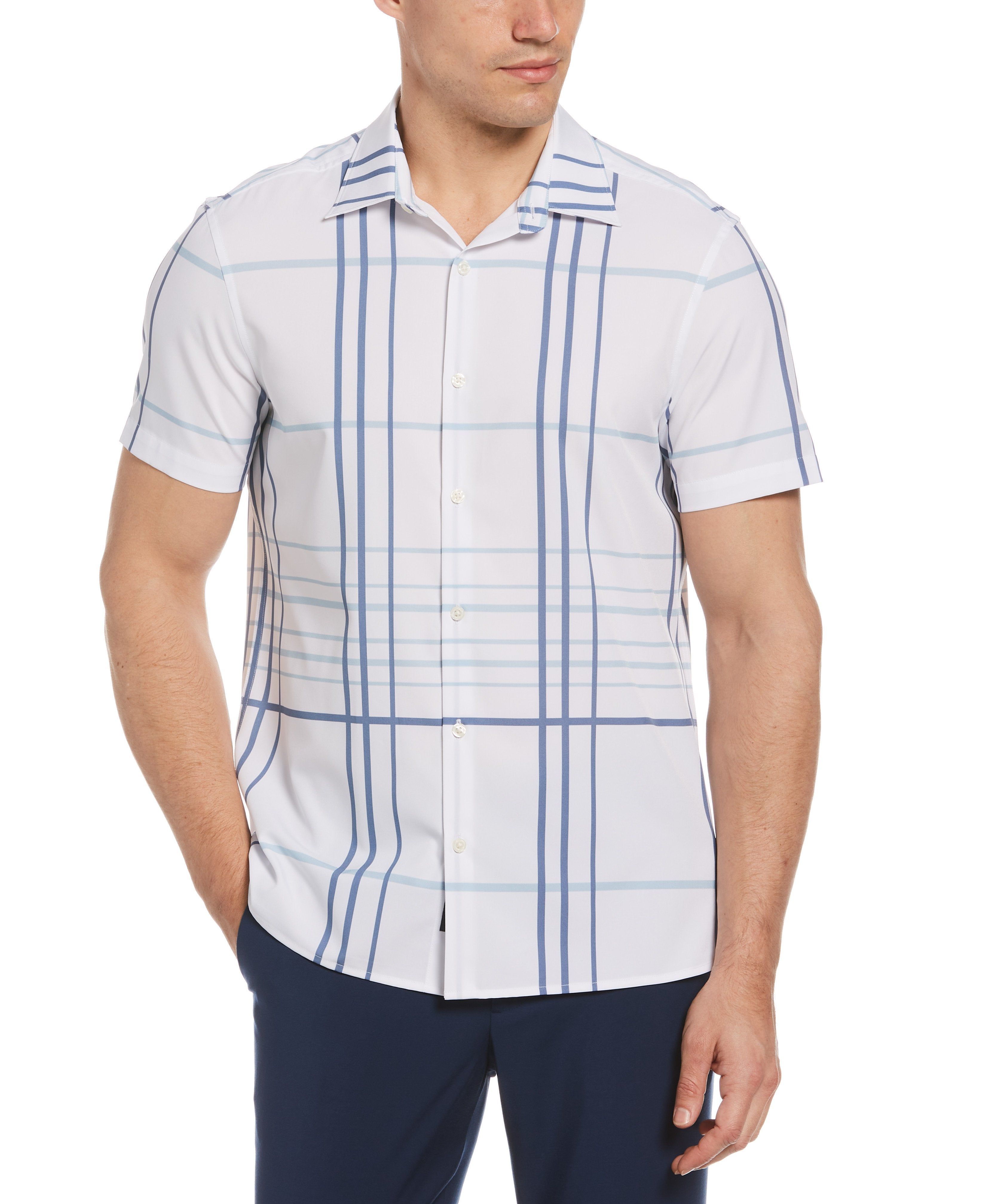 Window Plaid Print Stretch Shirt sold by Perry Ellis