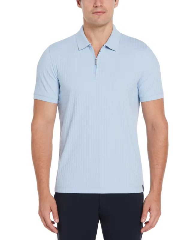 Quarter Zip Ribbed Polo sold by Perry Ellis