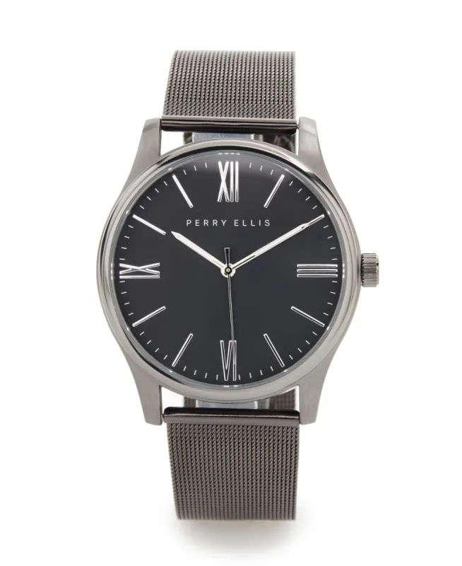 Black Mesh Bracelet Watch sold by Perry Ellis