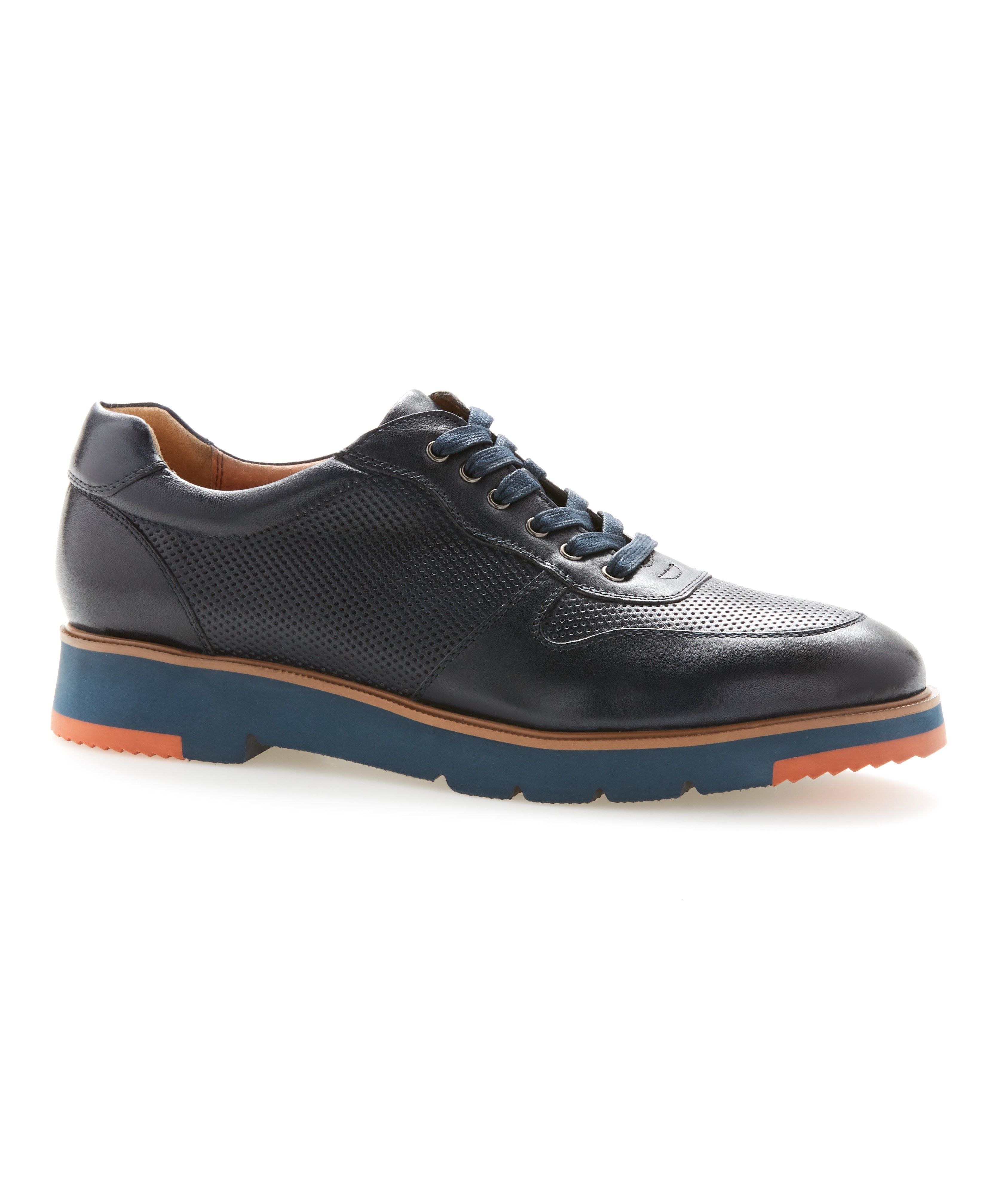 Burnished Leather Oxford Sneaker sold by Perry Ellis