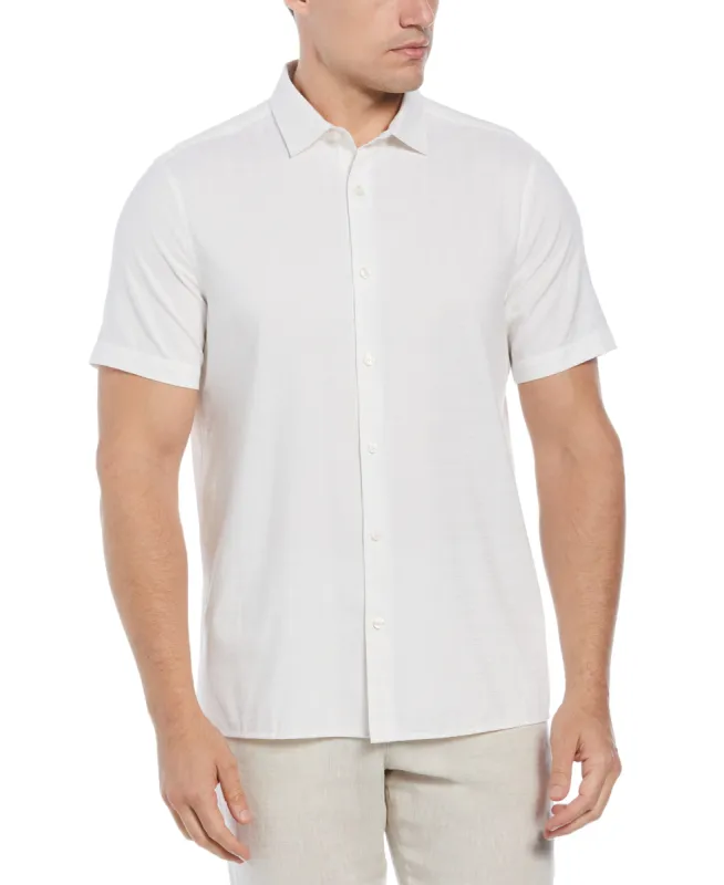 Dobby Short Sleeve Shirt - White sold by Perry Ellis