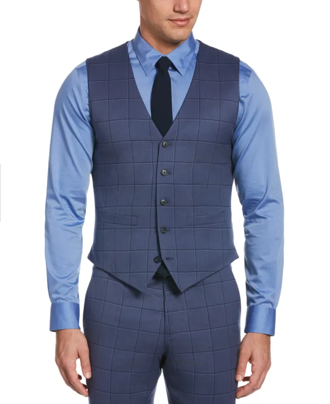 Very Slim Fit Plaid Suit Vest sold by Perry Ellis