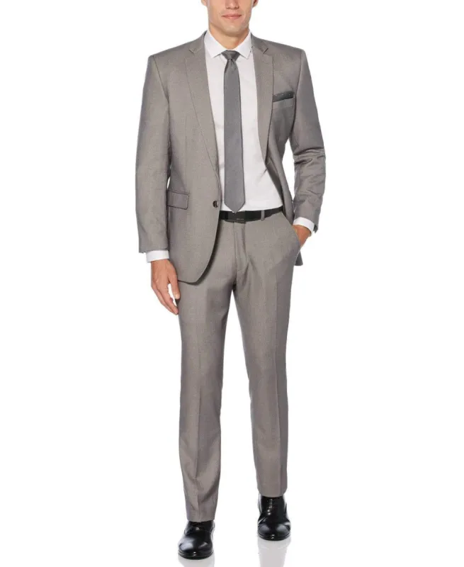 2 Piece Solid Gray Suit sold by Perry Ellis