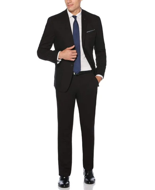 2 Piece Very Slim Fit Solid Black Suit sold by Perry Ellis