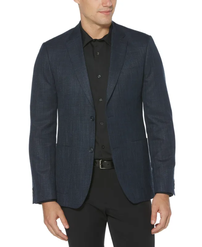 Slim Fit Solid Textured Sport Jacket sold by Perry Ellis