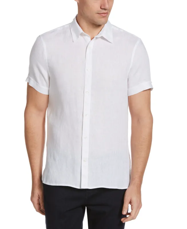 Big and Tall Solid Linen Shirt sold by Perry Ellis