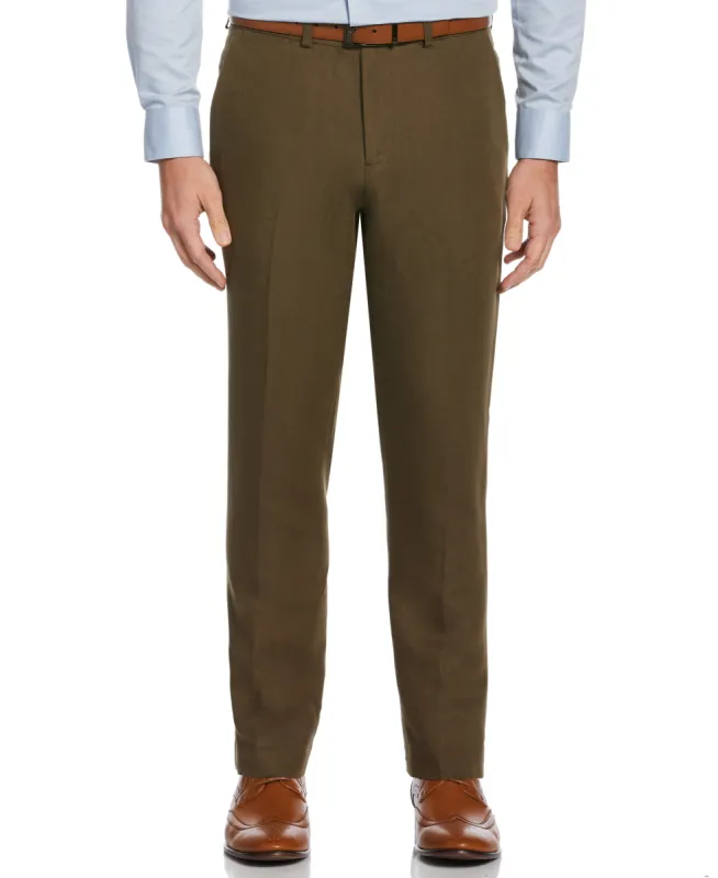 Slim Fit Stretch Solid Linen Twill Suit Pant sold by Perry Ellis