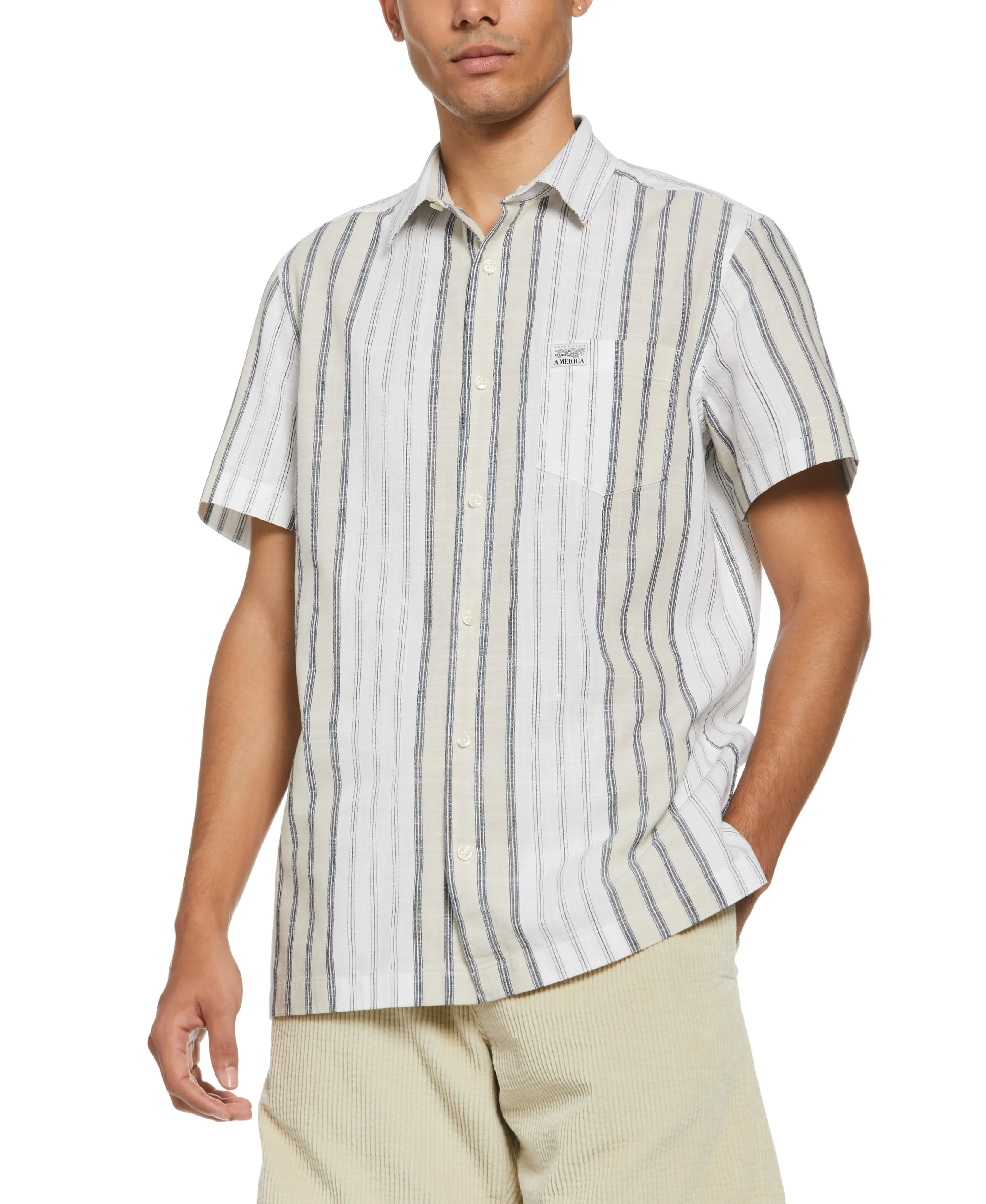 Plaid Striped Shirt sold by Perry Ellis