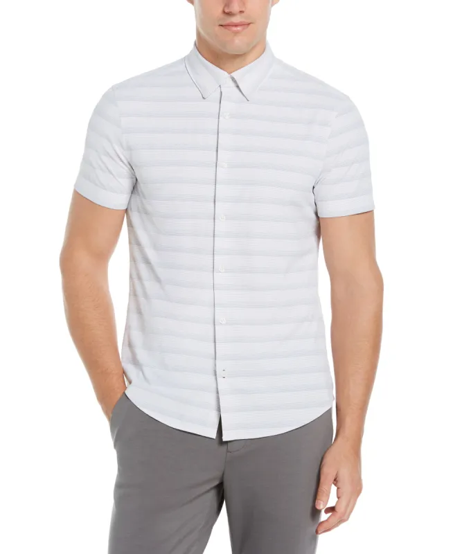 Slim Fit Stretch Subtle Stripe Shirt sold by Perry Ellis