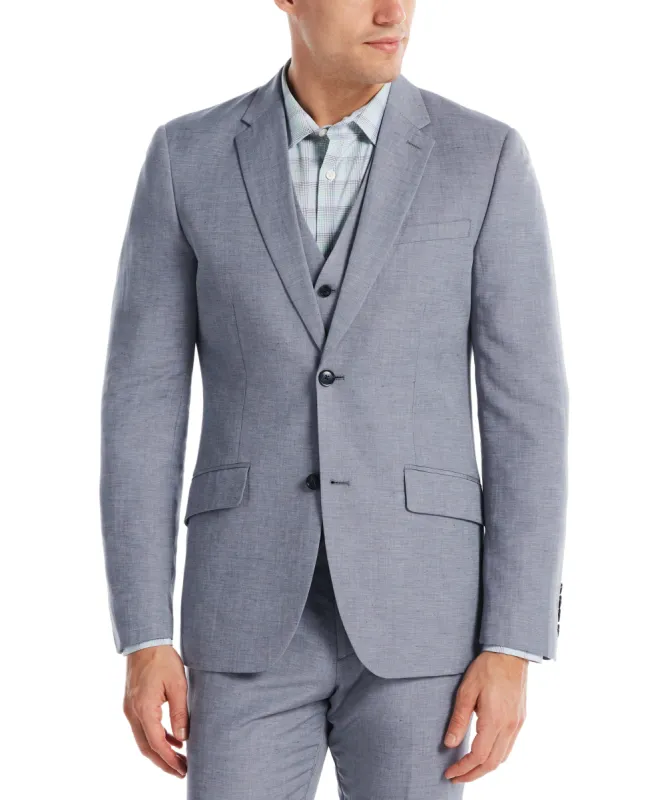 Slim Fit Linen Blend Textured Suit Jacket sold by Perry Ellis