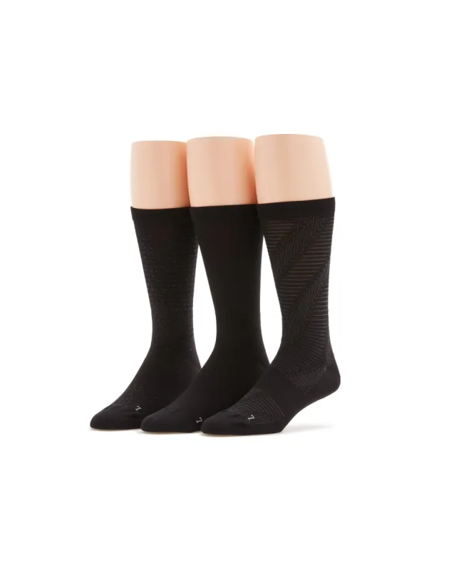 3 Pack Performance Microfiber Tech Stitch Crew Socks sold by Perry Ellis