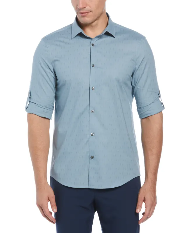 Rolled Sleeve Cotton Shirt sold by Perry Ellis