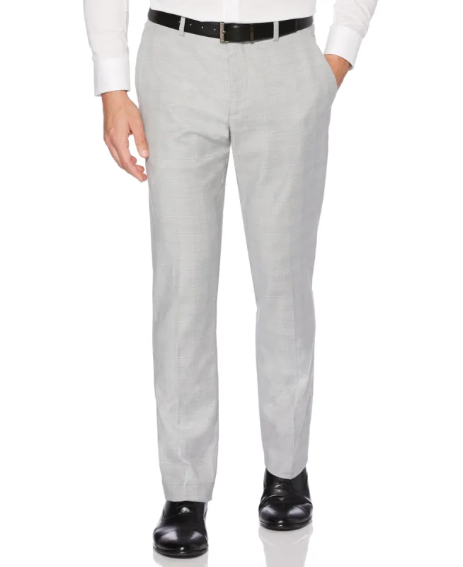 Slim Fit Stretch Heather Plaid Suit Pant sold by Perry Ellis