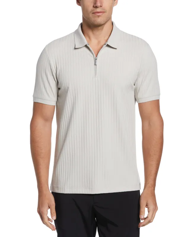Quarter Zip Ribbed Polo sold by Perry Ellis