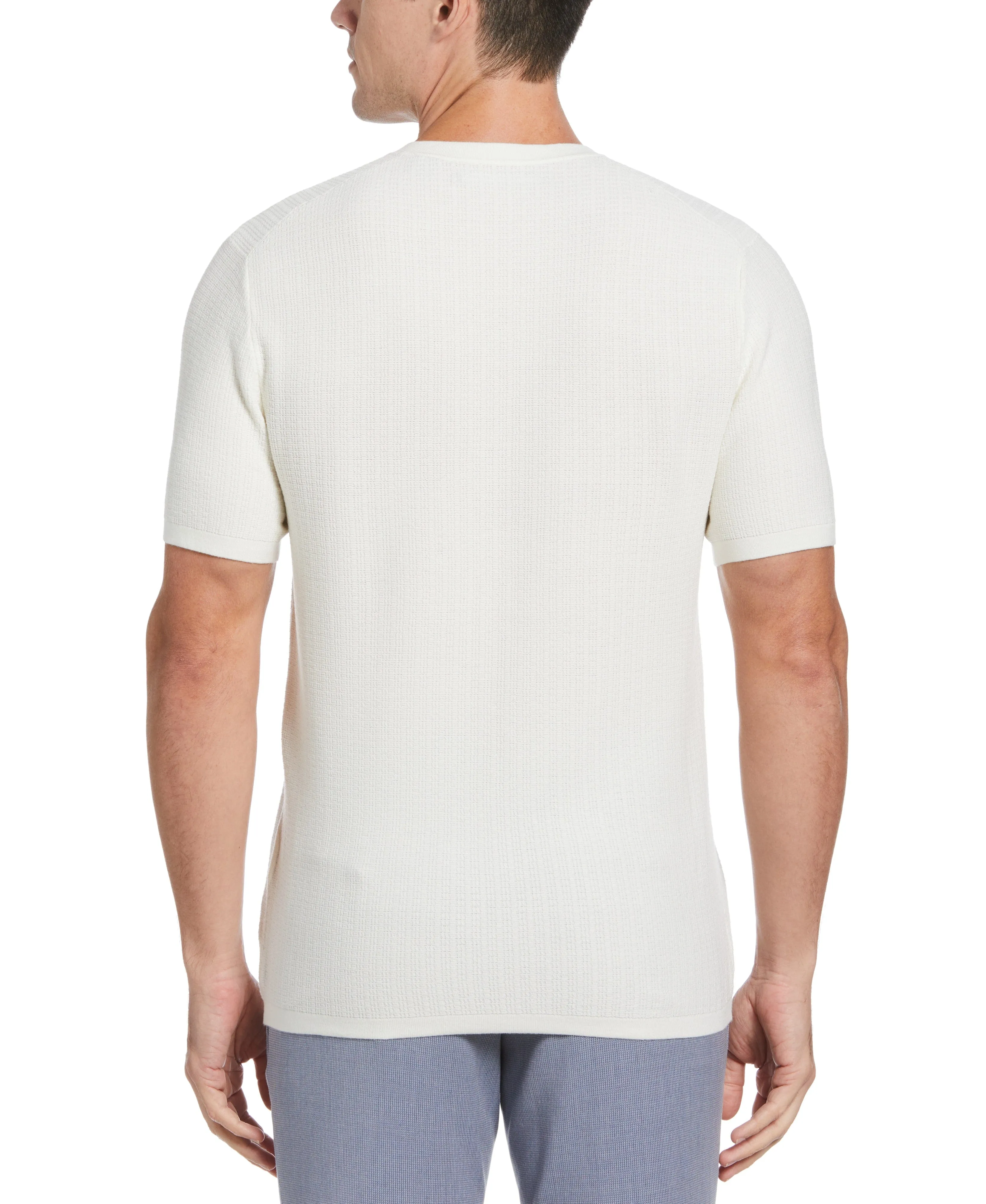 Tech Knit Vertical Ribbed Sweater Tee sold by Perry Ellis product image thumbnail 2