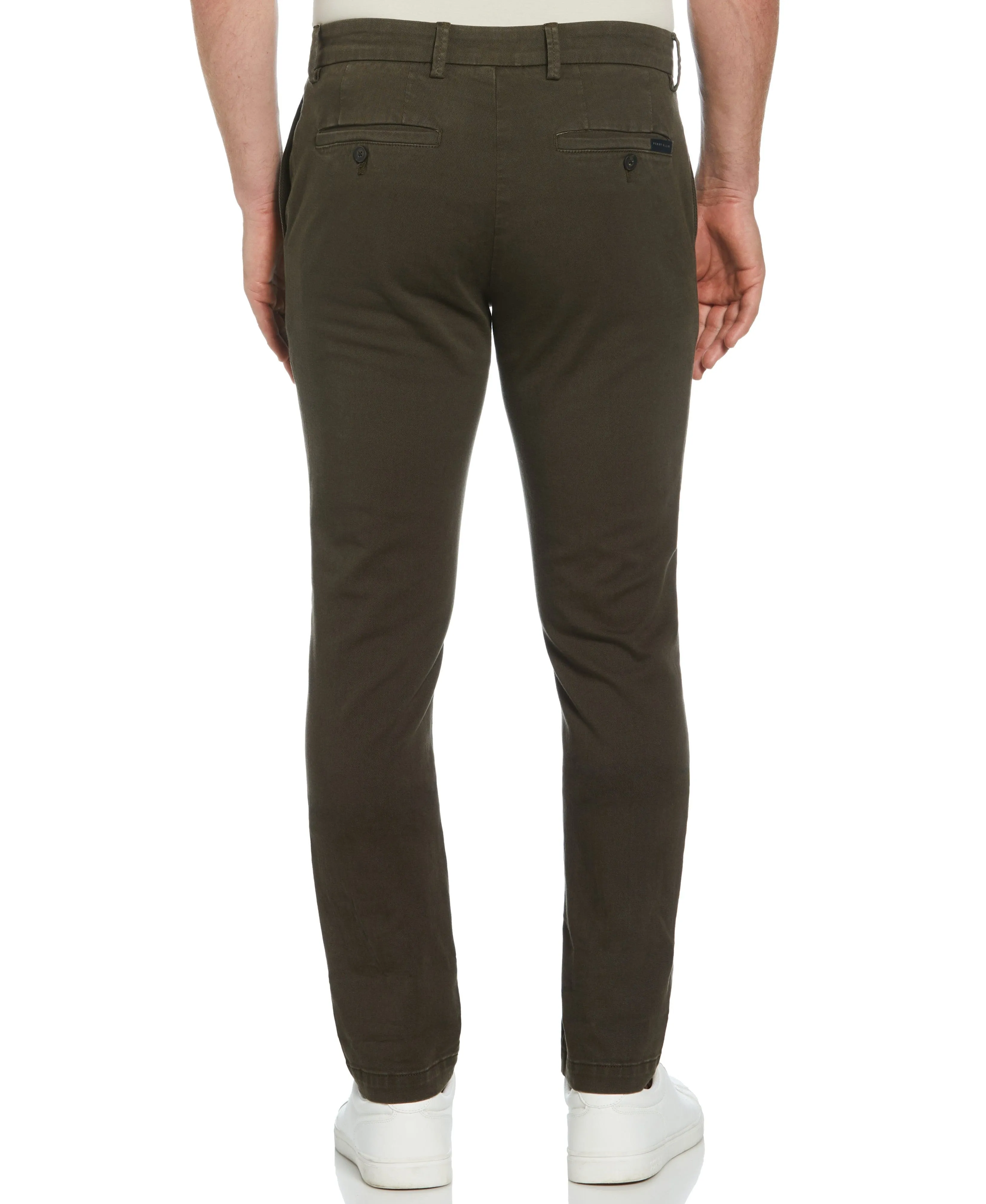 Slim Fit Dyed Solid Twill Chino Pant sold by Perry Ellis product image thumbnail 2