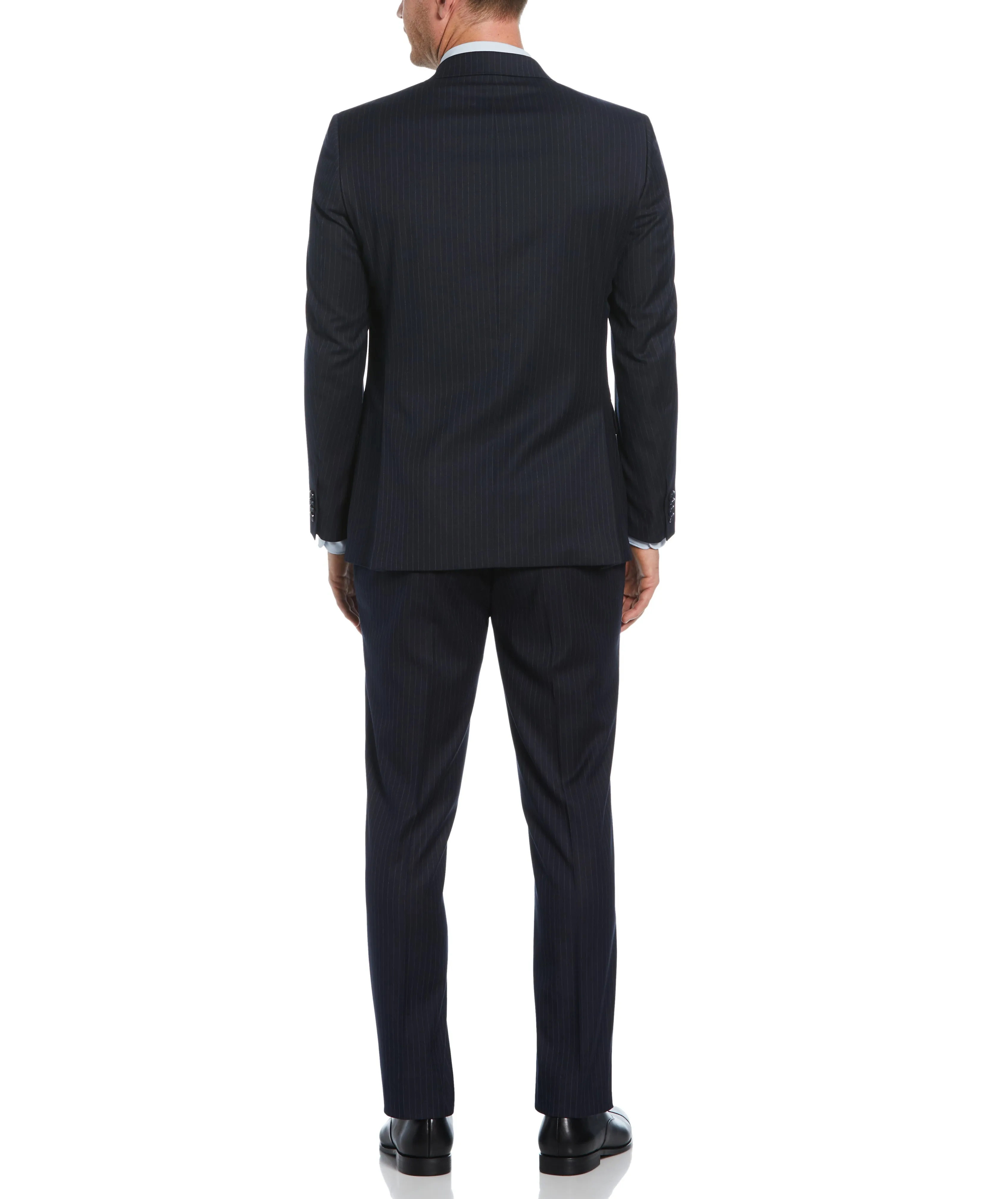 Slim Fit Navy Pinstripe Peak Lapel Suit sold by Perry Ellis product image thumbnail 2