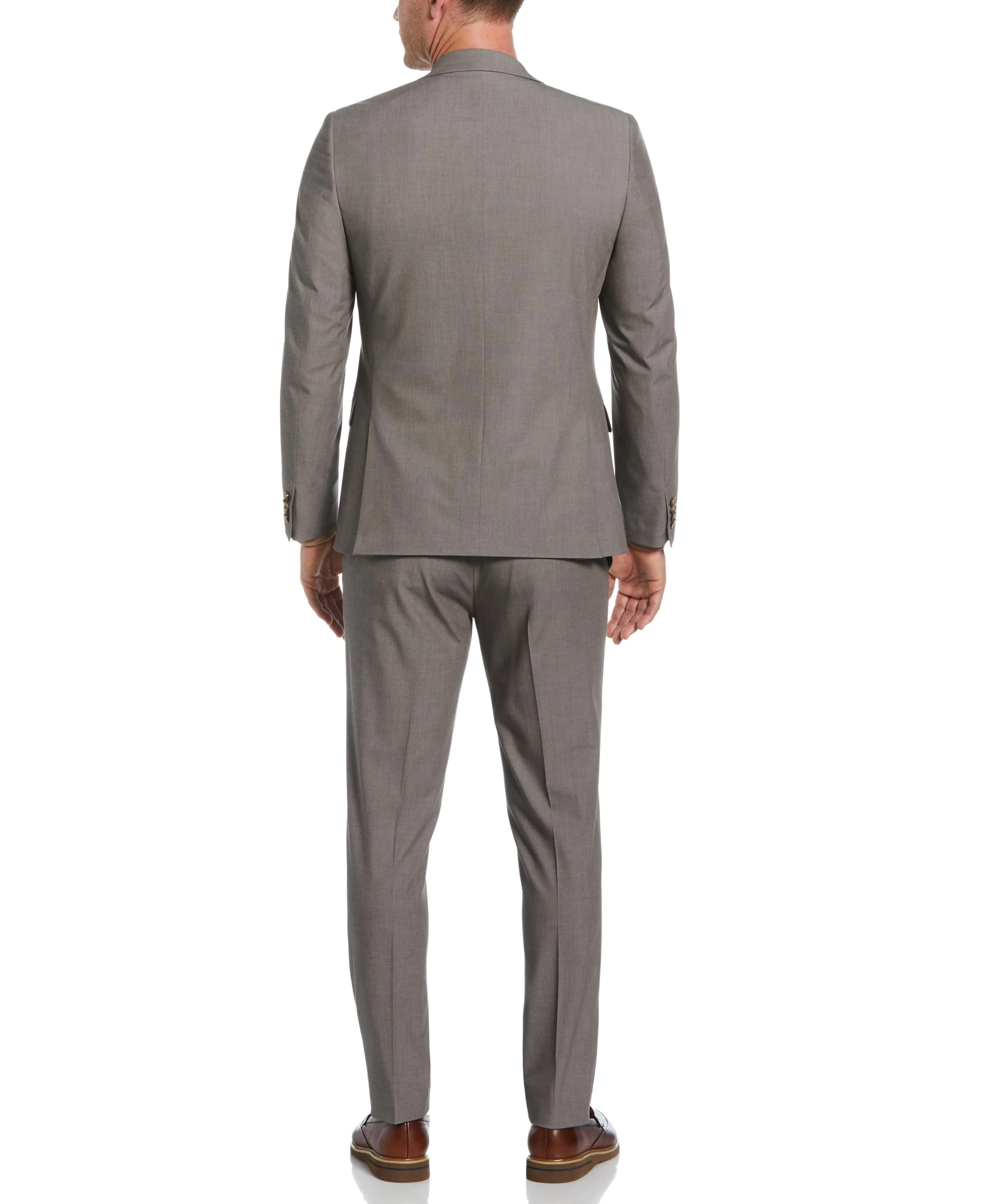 Skinny Fit Brown Notch Lapel Iridescent Suit sold by Perry Ellis product image thumbnail 2