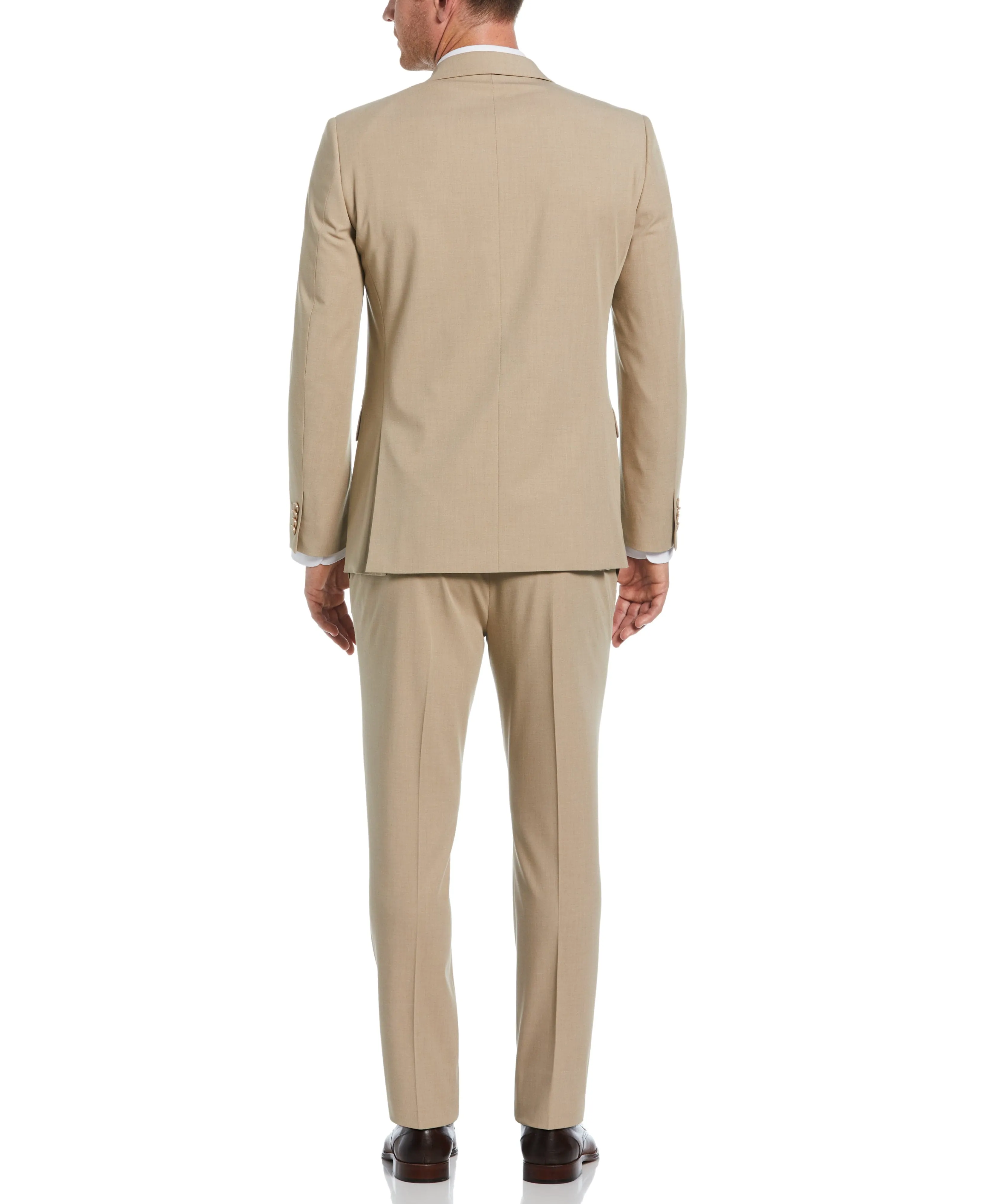 Slim Fit Tan Double Breasted Peak Lapel Suit sold by Perry Ellis product image thumbnail 2